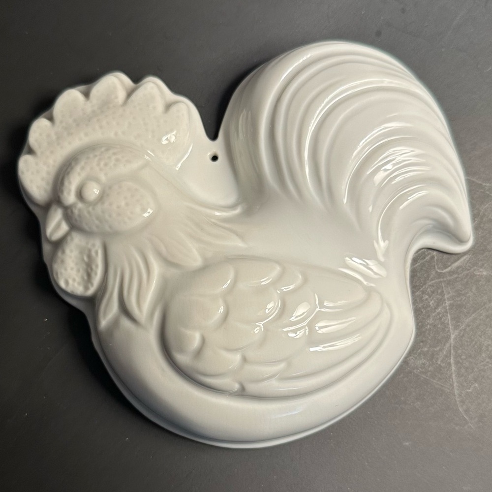 White Kitchen Ceramic Rooster Mold